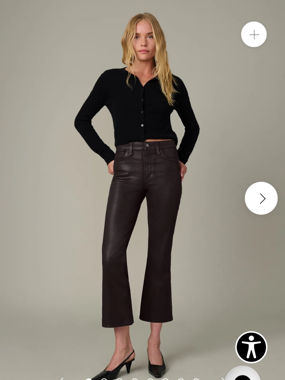 Joe's Jeans The Callie high rise bootcut in coated brown